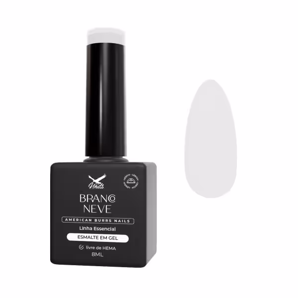 Esmalte em Gel Branco Neve - Linha Essencial 8ml