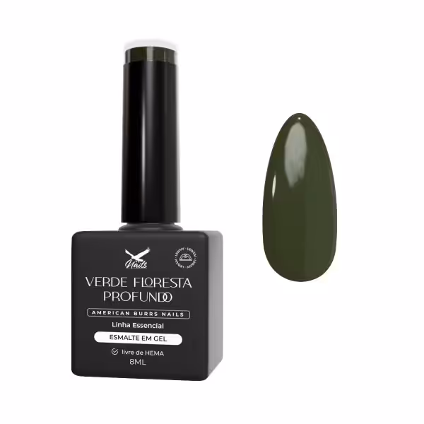 Esmalte em Gel Verde Floresta Profundo - Linha Essencial 8ml