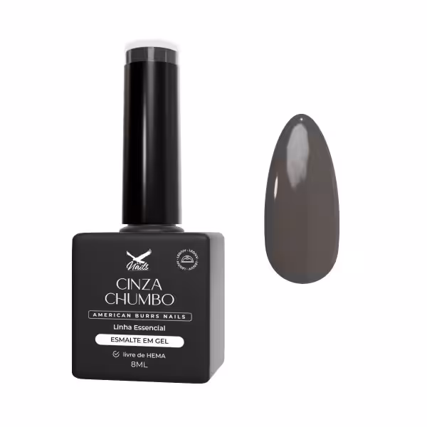 Esmalte em Gel Cinza Chumbo - Linha Essencial 8ml