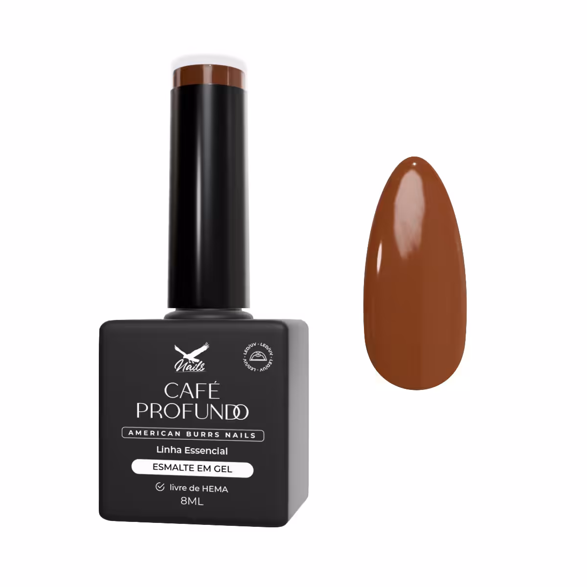 15320141090-f560-cafe-profundo.jpg Esmalte em Gel Café Profundo - Linha Essencial 8ml - Imagem 1