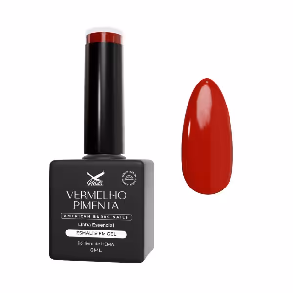 Esmalte em Gel Vermelho Pimenta - Linha Essencial 8ml