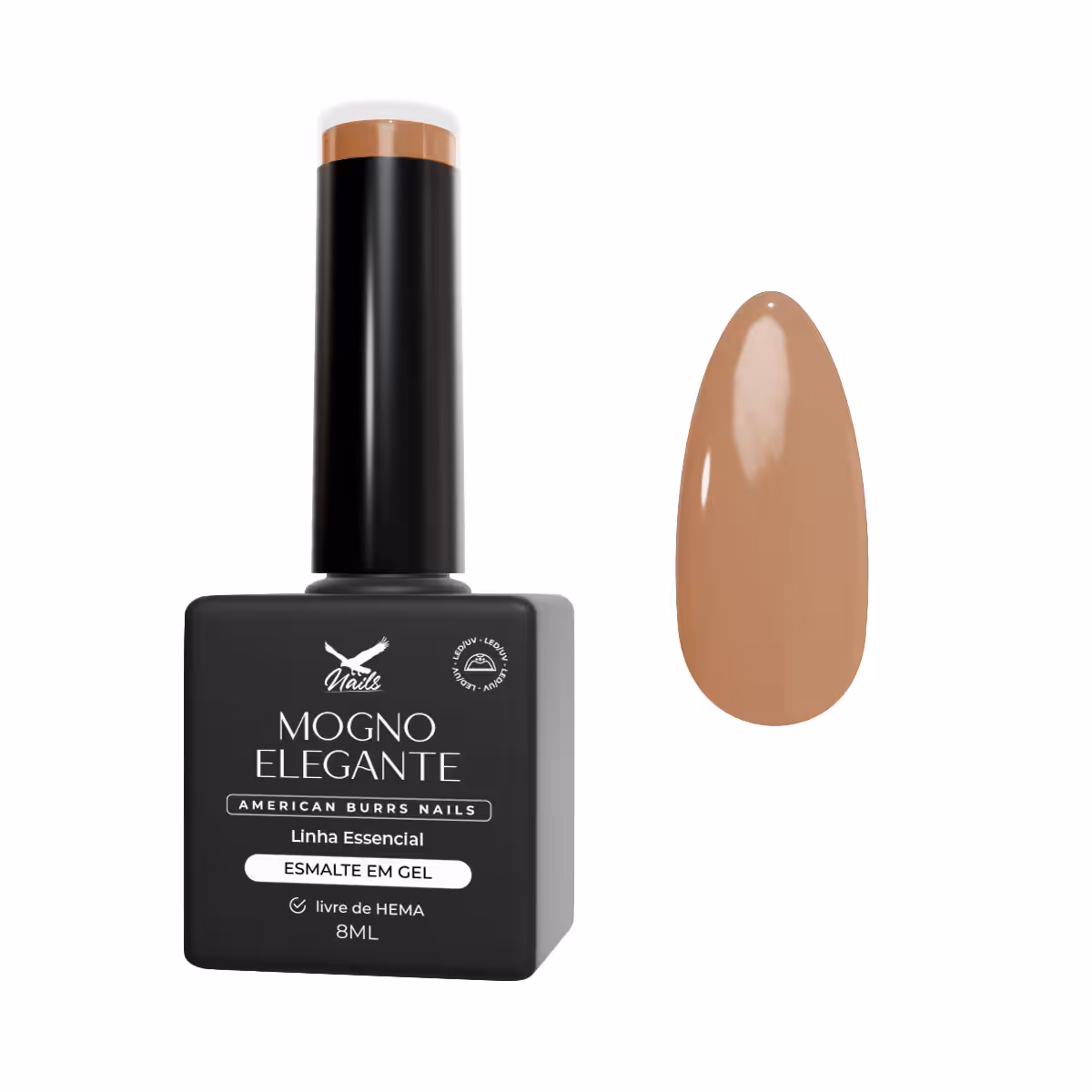 15320338015-f549-mogno-elegante.jpg Esmalte em Gel Mogno Elegante - Linha Essencial 8ml - Imagem 1