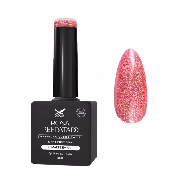 Esmalte em Gel Rosa Refratado - Linha Prismática 8ml