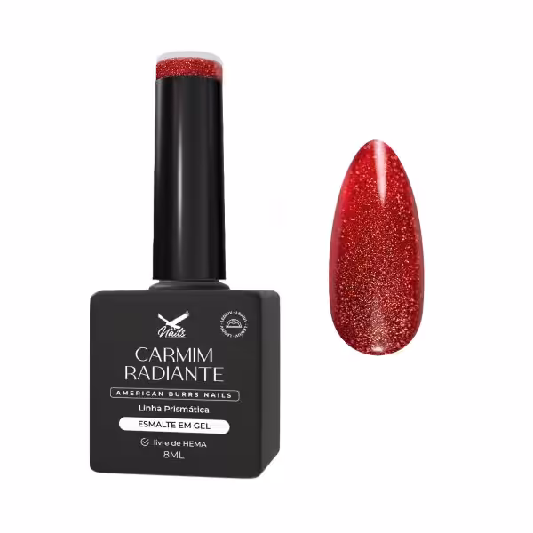 Esmalte em Gel Carmim Radiante - Linha Prismática 8ml