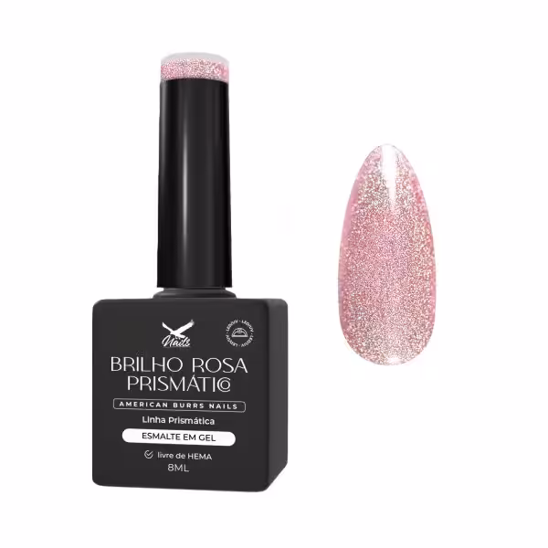 Esmalte em Gel Brilho Rosa Prismático - Linha Prismática 8ml