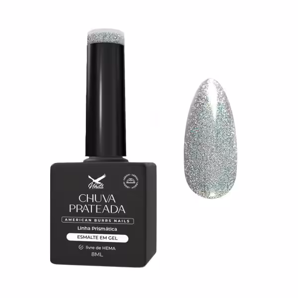 Esmalte em Gel Chuva Prateada - Linha Prismática 8ml
