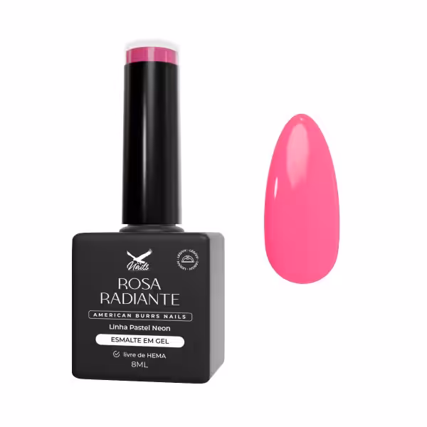 Esmalte em Gel Rosa Radiante - Linha Pastel Neon 8ml