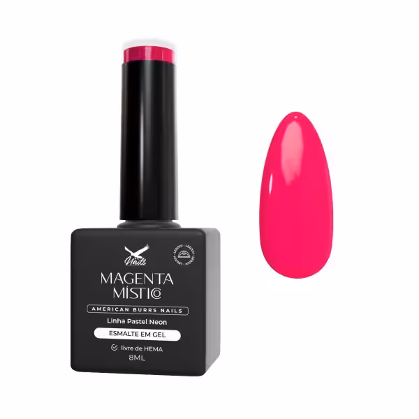Esmalte em Gel Magenta Místico - Linha Pastel Neon 8ml