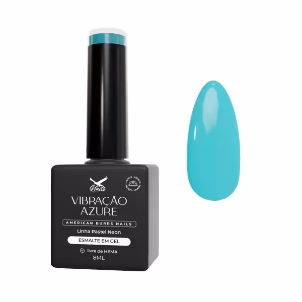 Esmalte em Gel Vibração Azure - Linha Pastel Neon 8ml