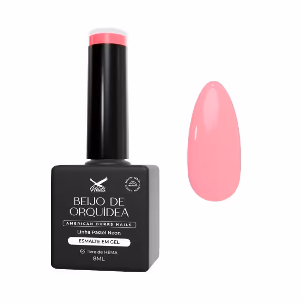 Esmalte em Gel Beijo de Orquídea - Linha Pastel Neon 8ml