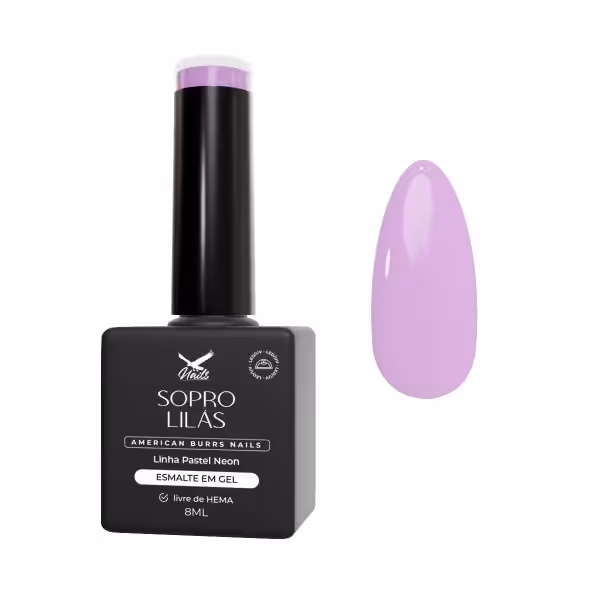 Esmalte em Gel Sopro Lilás - Linha Pastel Neon 8ml