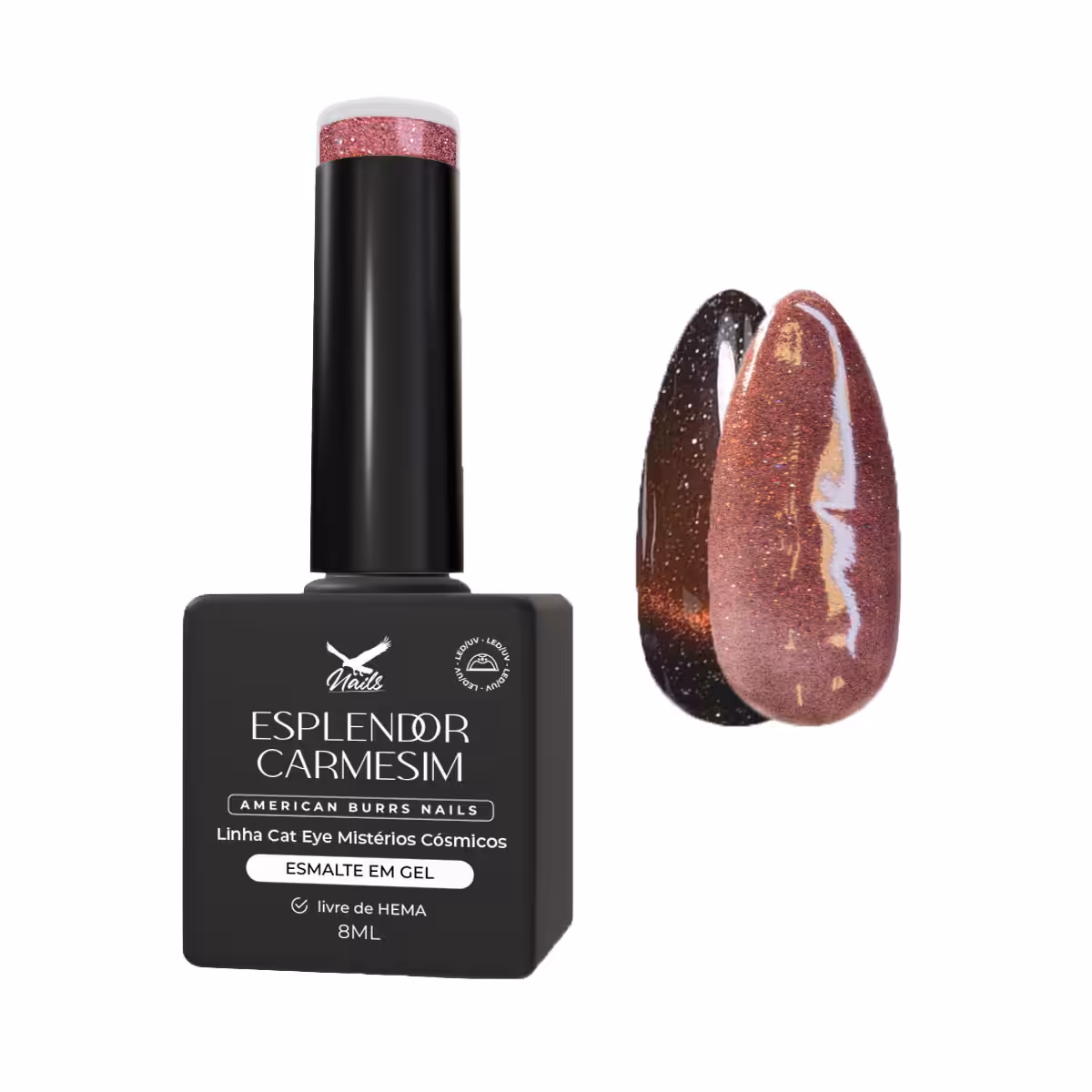 15345763400-9d13-esplendor-carmesim.jpg Esmalte em Gel Esplendor Carmesim - Linha Cat Eye Mistérios Cósmicos 8ml - Imagem 1