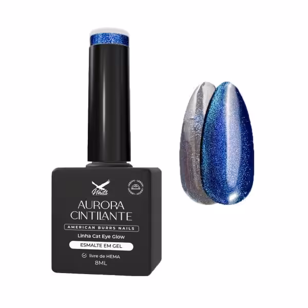 Esmalte em Gel Aurora Cintilante - Linha Cat Eye Glow 8ml