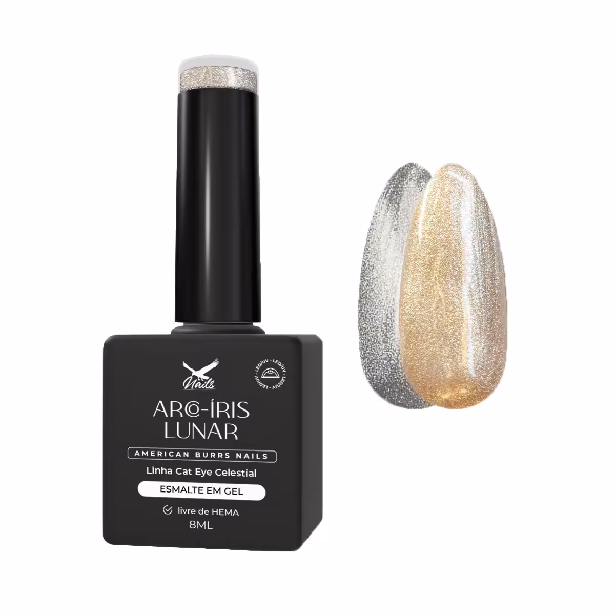 15345786475-cera05-arco-iris-lunar.jpg Esmalte em Gel Arco-Íris Lunar - Linha Cat Eye Celestial 8ml - Imagem 1