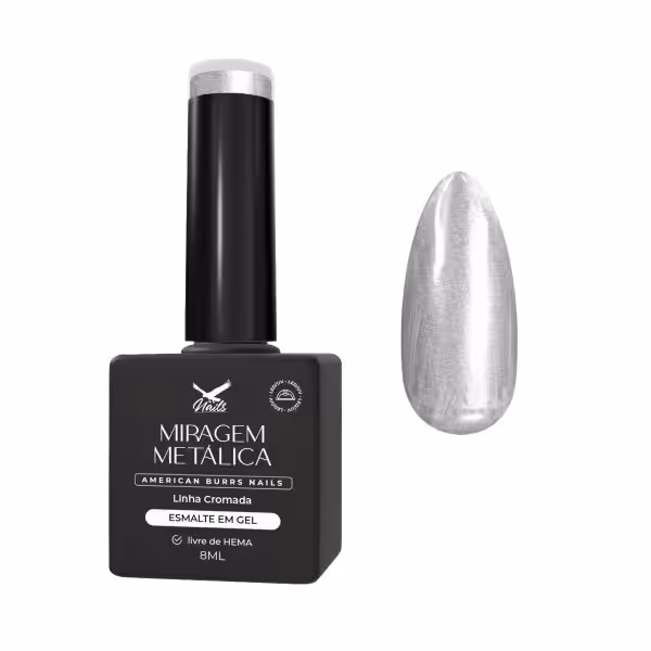 Esmalte em Gel Miragem Metálica – Linha Cromada 8ml