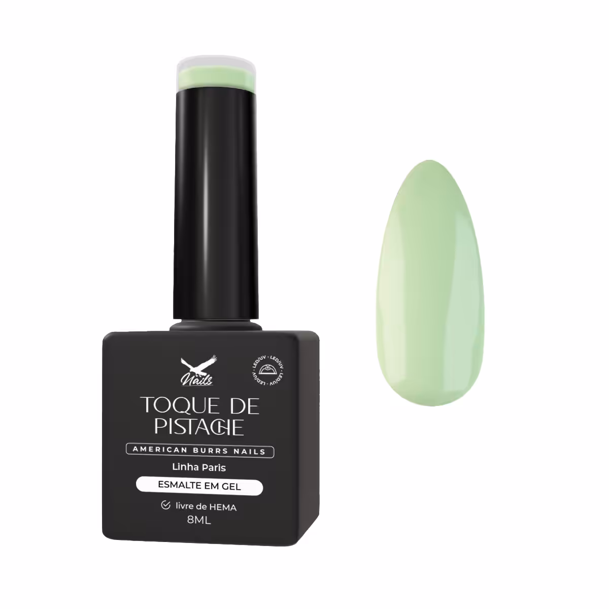 15379005475-toque-de-pistache.jpg Esmalte em Gel Toque de Pistache – Linha Paris 8ml - Imagem 1