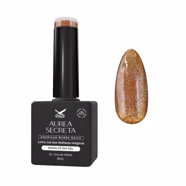 Esmalte em Gel Áurea Secreta – Linha Cat Eye Reflexos Mágicos 8ml