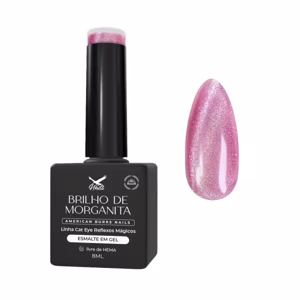 Esmalte em Gel Brilho de Morganita – Linha Cat Eye Reflexos Mágicos 8ml
