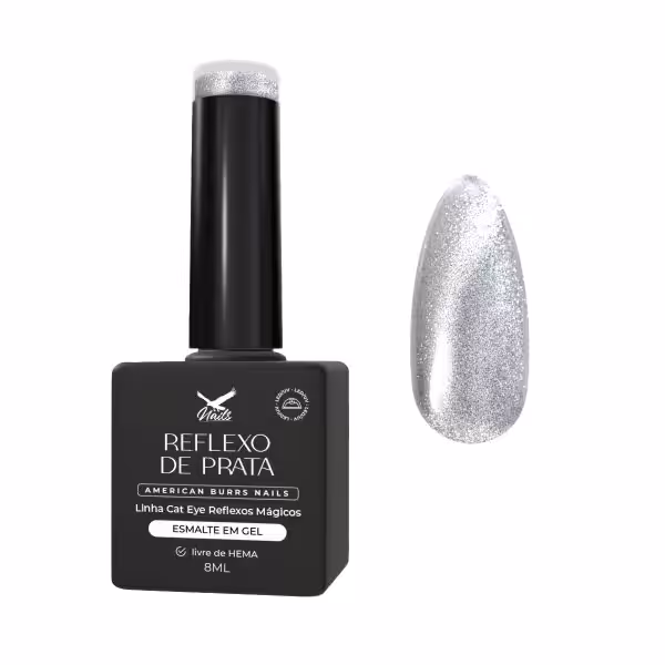 Esmalte em Gel Reflexo de Prata – Linha Cat Eye Reflexos Mágicos 8ml