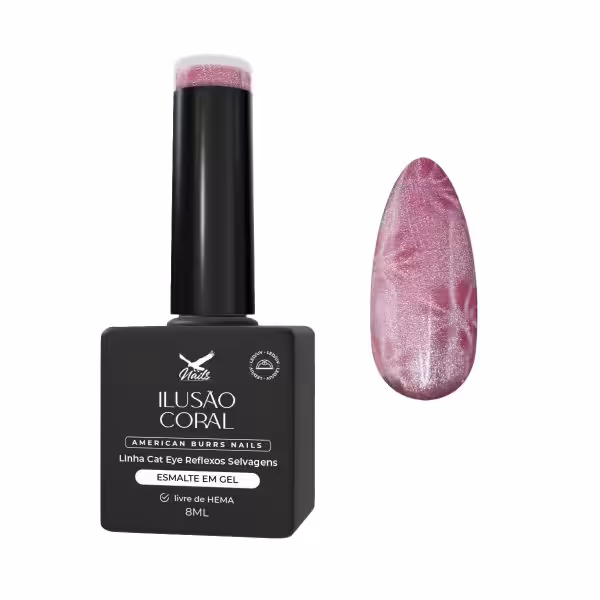Esmalte em Gel Ilusão Coral – Linha Cat Eye Reflexos Selvagens 8ml