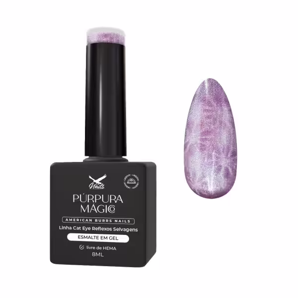 Esmalte em Gel Púrpura Mágico – Linha Cat Eye Reflexos Selvagens 8ml