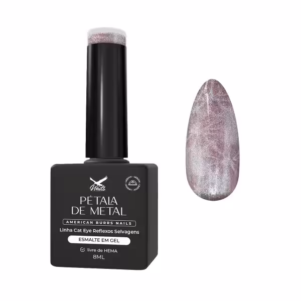 Esmalte em Gel Pétala de Metal – Linha Cat Eye Reflexos Selvagens 8ml