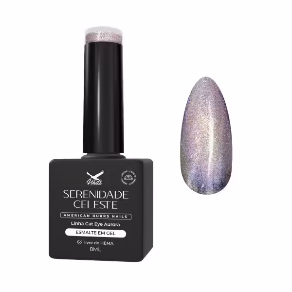 Esmalte em Gel Serenidade Celeste – Linha Cat Eye Aurora 8ml