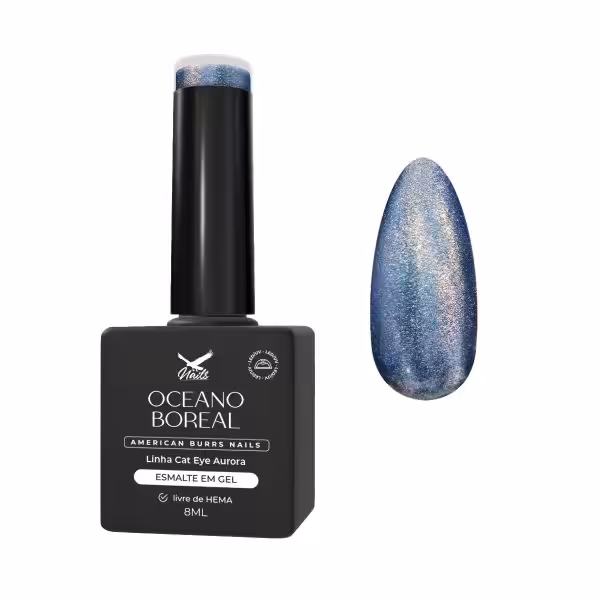Esmalte em Gel Oceano Boreal – Linha Cat Eye Aurora 8ml