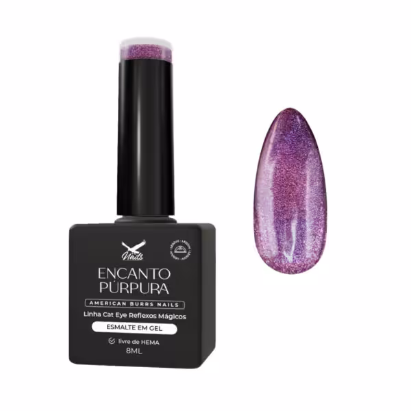 Esmalte em Gel Encanto Púrpura – Linha Cat Eye Reflexos Mágicos 8ml