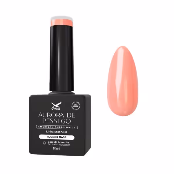 Rubber Base Aurora de Pêssego Linha Essencial 10 ml