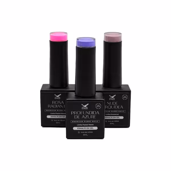 Combo de Esmaltes em Gel Oceano Rosa Neon