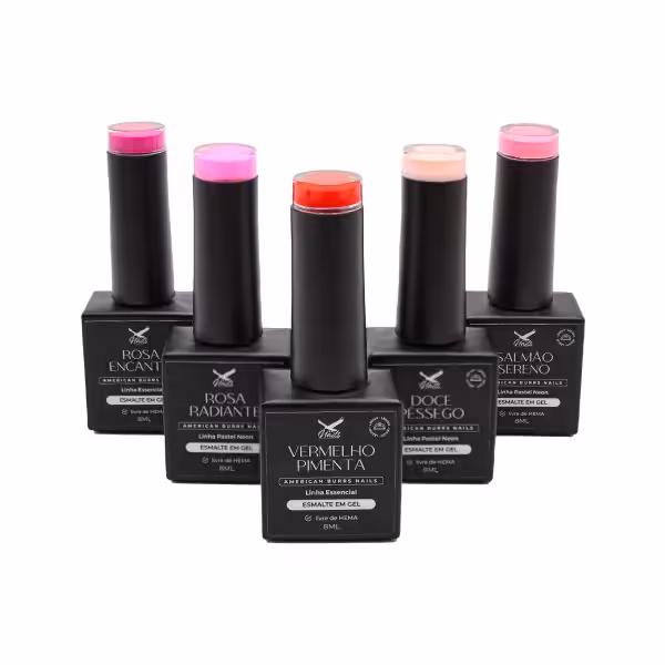 Combo de Esmaltes em Gel Chama do Amor Rosé